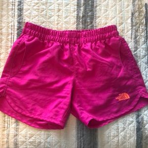 Girls North Face workout shorts size medium (10-12)